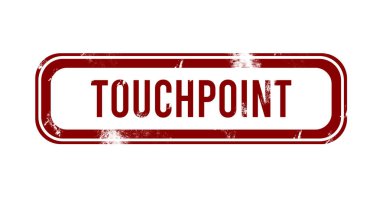 Dokunma noktası - kırmızı grunge tuşu, damga