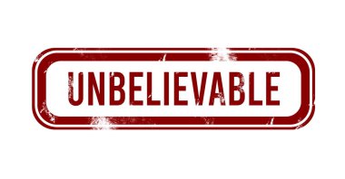 İnanılmaz - kırmızı grunge düğmesi, damga