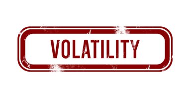 Değişkenlik - kırmızı grunge düğmesi, damga