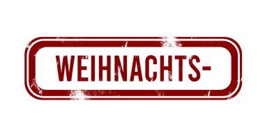 Weihnachtsmann - Kırmızı grunge düğmesi, damga