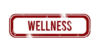 Sağlık - kırmızı grunge düğmesi, damga