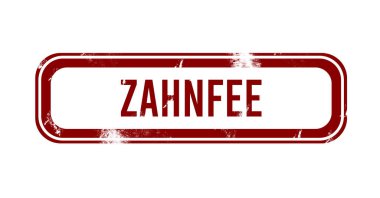 Zahnfee - Kırmızı grunge düğmesi, mühür