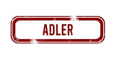 Adler - Kırmızı grunge düğmesi, damga