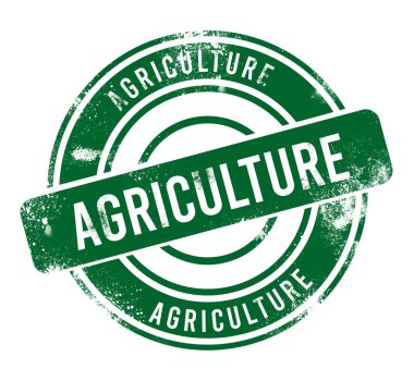 tarım - yeşil yuvarlak grunge düğmesi, pul