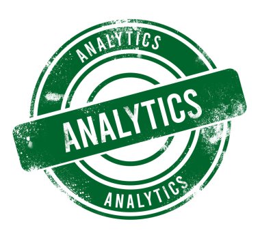 Analizler - yeşil yuvarlak grunge düğmesi, mühür