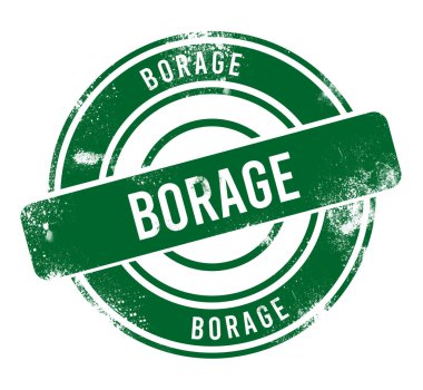 borage - yeşil yuvarlak grunge düğmesi, mühür
