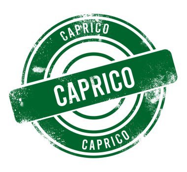 Caprico - yeşil yuvarlak grunge düğmesi, mühür