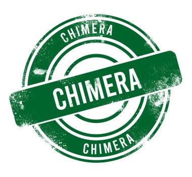 Kimera - yeşil yuvarlak grunge düğmesi, damga