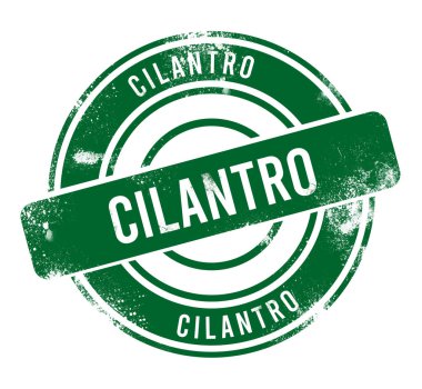 kişniş - yeşil yuvarlak grunge düğmesi, damga