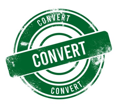 Dönüştür - yeşil yuvarlak grunge düğmesi, pul