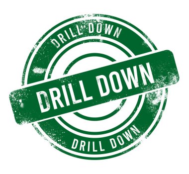 Sondaj aşağı - yeşil yuvarlak grunge düğmesi, damga