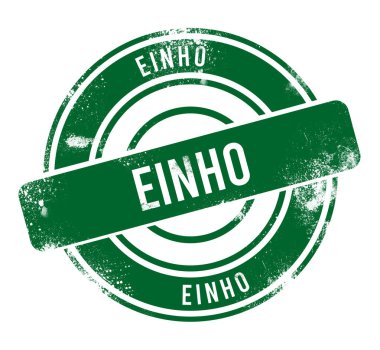 Einho - yeşil yuvarlak grunge düğmesi, damga