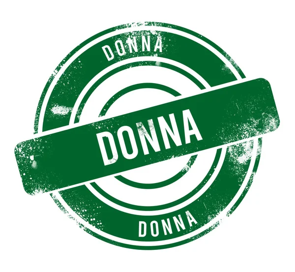 Donna - yeşil yuvarlak grunge düğmesi, damga