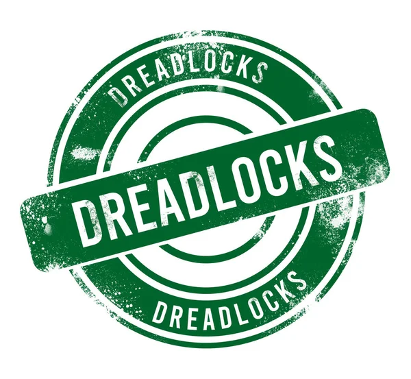 Dreadlocks Botón Grunge Redondo Verde Sello — Foto de Stock