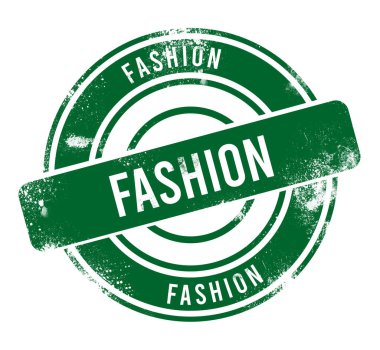 Moda - yeşil yuvarlak grunge düğmesi, damga