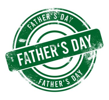 Babalar Günü - yeşil yuvarlak grunge düğmesi, damga