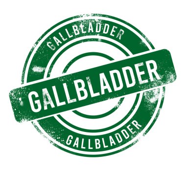 Safra kesesi - yeşil yuvarlak grunge düğmesi, damga