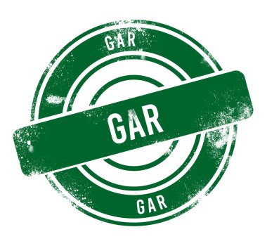 gar - yeşil yuvarlak grunge düğmesi, damga