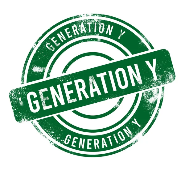 Generación Botón Grunge Redondo Verde Sello — Foto de Stock