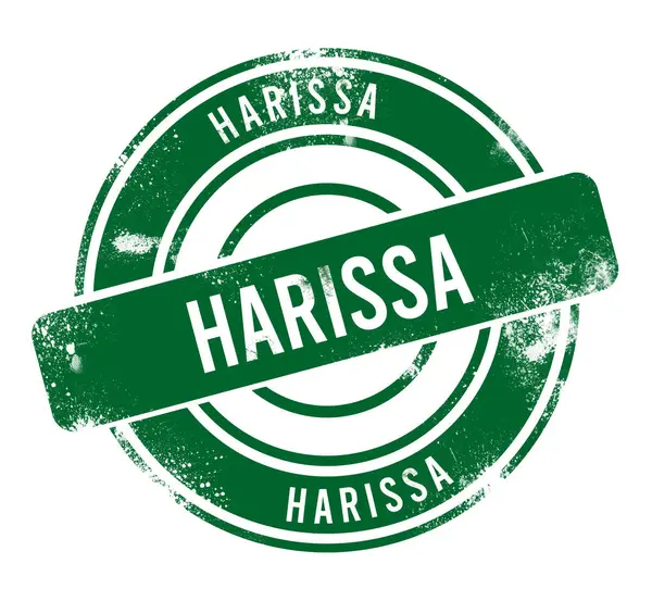 Harissa - Yeşil yuvarlak grunge düğmesi, damga