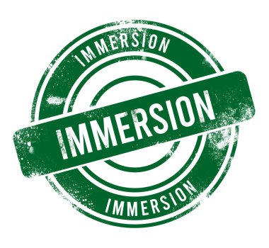 Daldırma - yeşil yuvarlak grunge düğmesi, damga