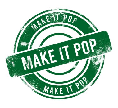 Patlat - yeşil yuvarlak grunge düğmesi, damga