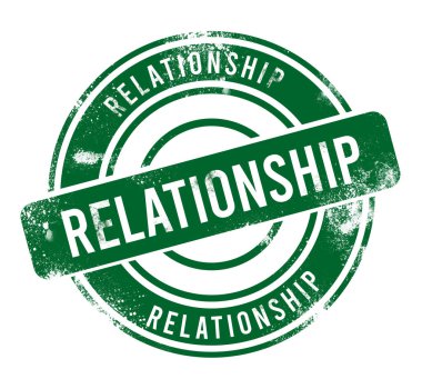 ilişki - yeşil yuvarlak grunge düğmesi, damga