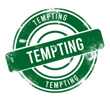 Baştan çıkarıcı - yeşil yuvarlak grunge düğmesi, damga