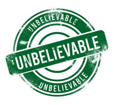 İnanılmaz - yeşil yuvarlak grunge düğmesi, pul