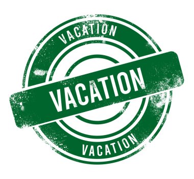 Tatil - yeşil yuvarlak grunge düğmesi, mühür