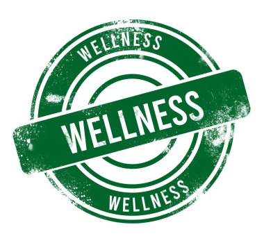 Sağlık - yeşil yuvarlak grunge düğmesi, damga