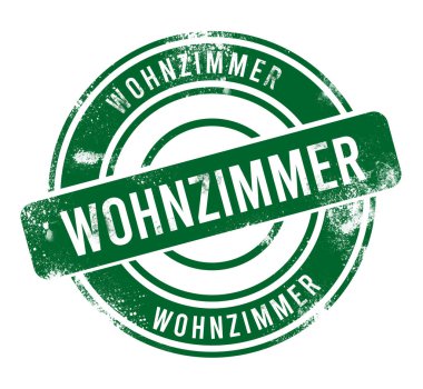 wohnzimmer - yeşil yuvarlak grunge düğmesi, damga