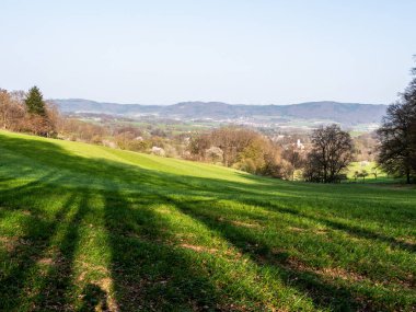 Heppenheim, Odenwald manzarası, bahar, Almanya