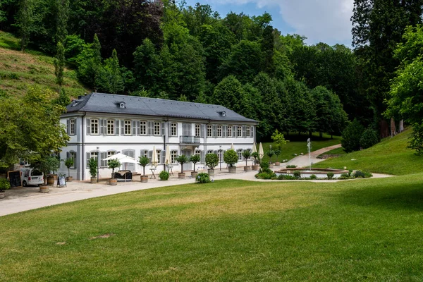 Aldeia Com Edifícios Antigos Fuerstenlager Park Durante Verão Bensheim Auerbach — Fotografia de Stock