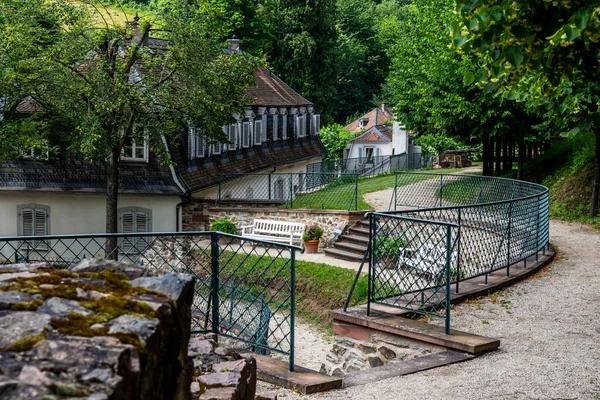Dorf Mit Altbauten Fürstenlager Park Sommer Bensheim Auerbach Deutschland — Stockfoto