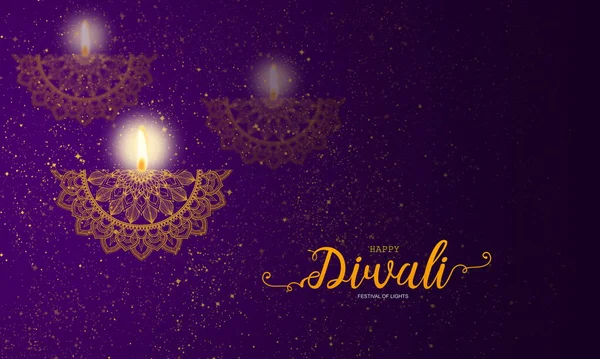 Πολυτελές Στυλ Του Σχεδιασμού Λαμπτήρα Diwali Διακοσμημένα Περισσότερα Glitters — Φωτογραφία Αρχείου