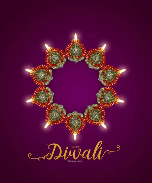 Diwali Festival Světel Ilustrační Design — Stock fotografie