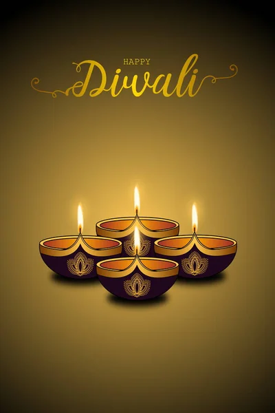 Lámparas Diwali Lujo Para Festival Luces Concepto Fondo Diseño — Foto de Stock