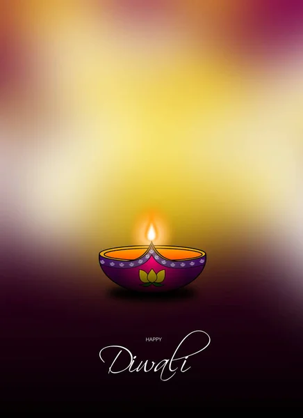 Mutlu Diwali Işık Festivali Hindistan Illüstrasyon Konseptinin Geleneksel Kutlaması Bulanık — Stok fotoğraf