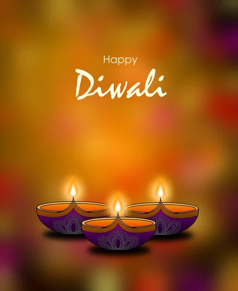 Happy Diwali Festival Conceito Ilustração Design Fundo — Fotografia de Stock