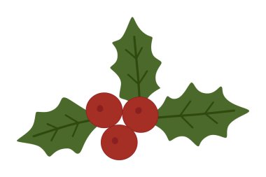 Üç sivri uçlu Holly arkasında üç tane parlak kırmızı böğürtlen bırakıyor. Klasik, şenlikli ve Noel cazibesiyle dolu..