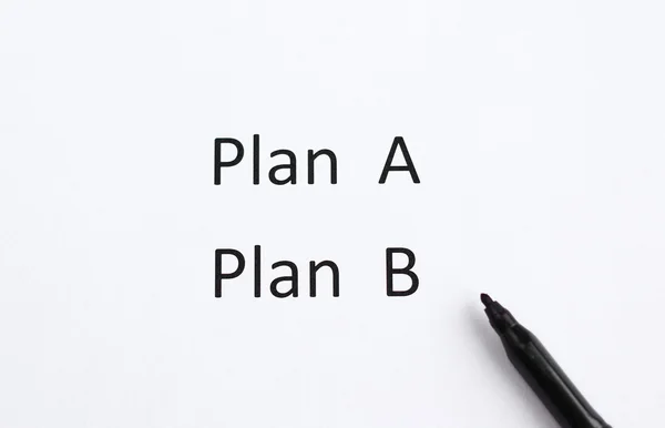 Білий папір, план А або план Б Стокове Зображення