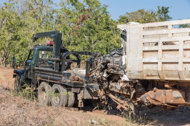 hurda araba kazası.