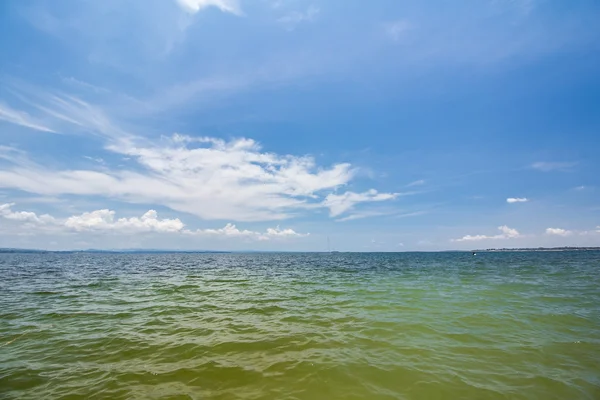 Reservoir on blue sky — Stock Photo, Image