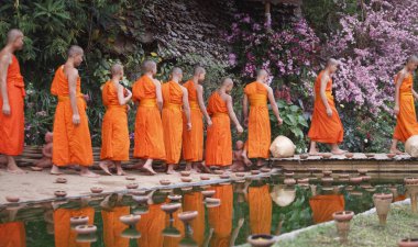 Magha puja gün, Chiang Mai, Tayland.