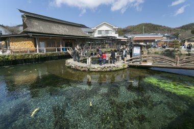  Oshino Hakkai trditional Köyü, Japonya.