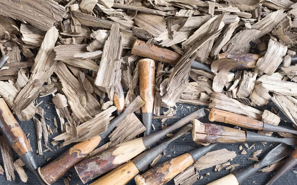 Beitel houtsnijwerk — Stockfoto