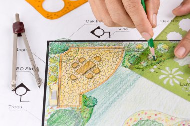 peyzaj mimarı tasarım arka planı