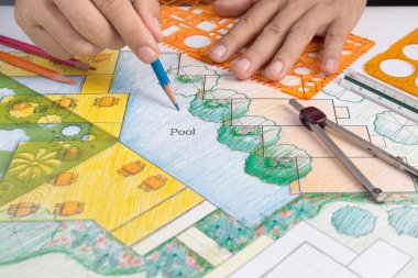 Peyzaj mimarı tasarım otel resort planı