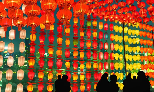 Festival Internacional Lanternas Com Lanternas Chinesas Coreanas Japonesas Tailandesas Vietnamitas — Fotografia de Stock